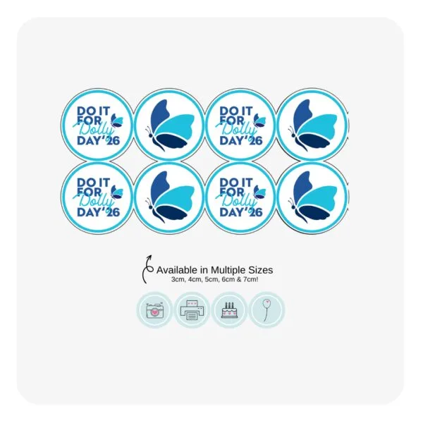 Do It For Dolly Day Cupcake Toppers