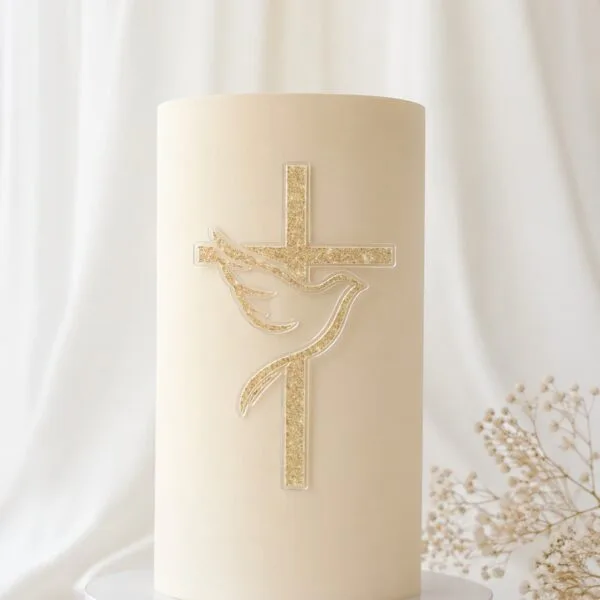 Cross & Dove | Acrylic Cake Charm