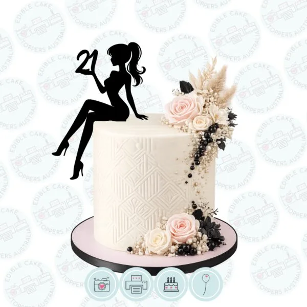 Silhouette That Girl 21 | Acrylic Cake Topper