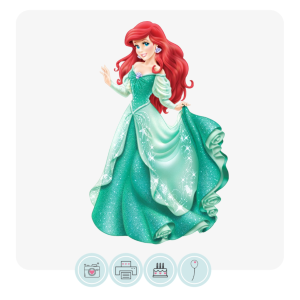 Fairytale Mermaid Princess Acrylic Cake Charm Topper