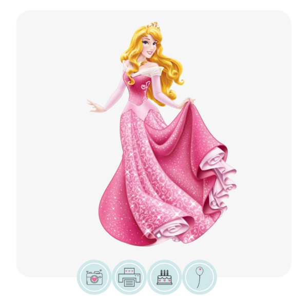 Fairytale Sleeping Beauty Princess Acrylic Cake Charm Topper