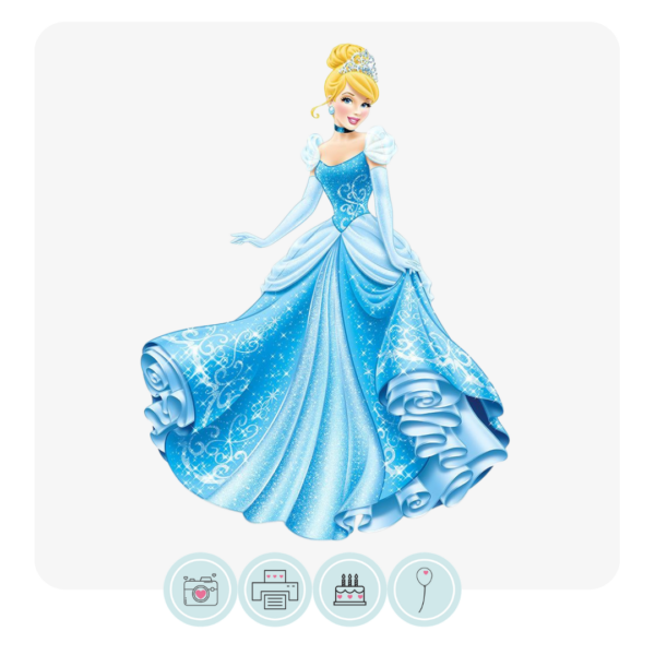Fairytale Glass Slipper Princess Acrylic Cake Charm Topper
