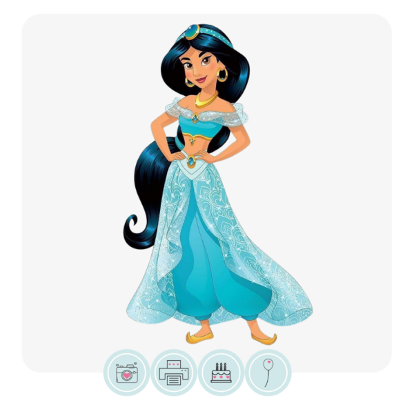 Fairytale Arabian Princess Acrylic Cake Charm Topper