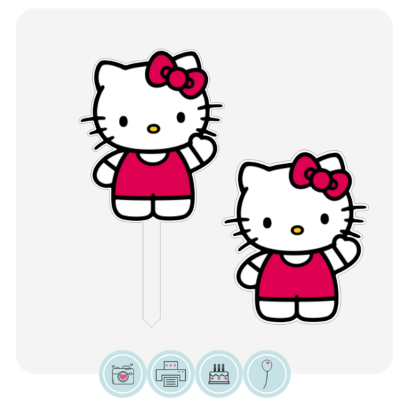 Hello Kitty Acrylic Cake Charm Topper