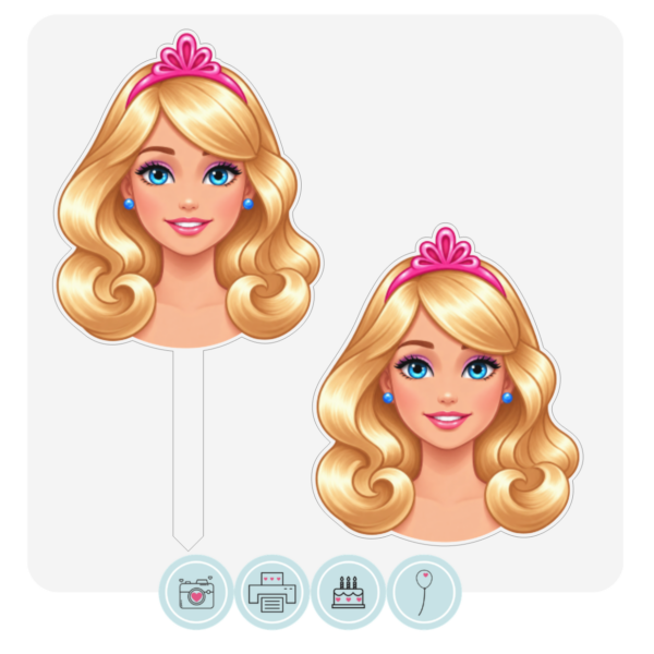 Fashion Doll Acrylic Cake Charm Topper
