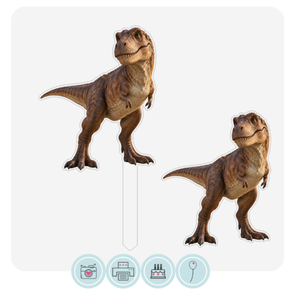 T-Rex Acrylic Cake Charm Topper