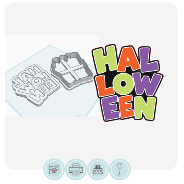 HAL-LOW-EEN text Cookie Design