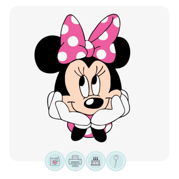 Daydreaming Minnie Acrylic Cake Charm Topper
