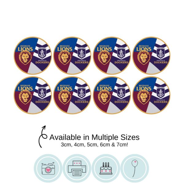 Lions vs Freo Finals Cupcake Toppers