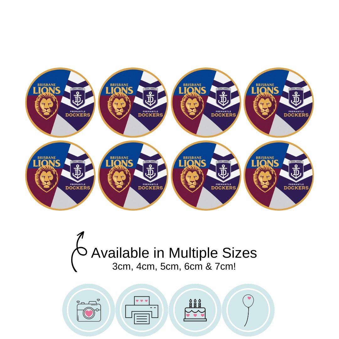 Lions vs Freo Finals Cupcake Toppers