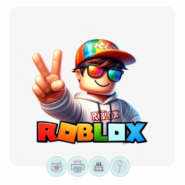 Peace Roblox Acrylic Cake Charm Topper
