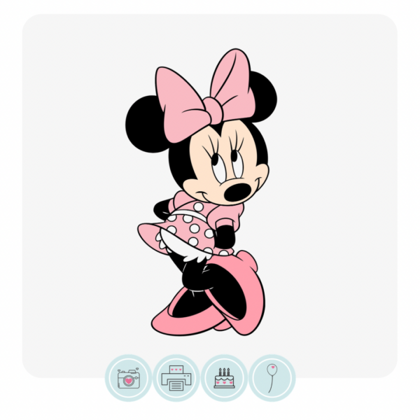 Sweet Minnie Acrylic Cake Charm Topper