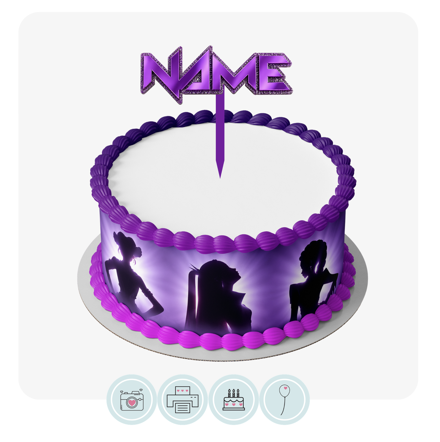 Cake Wrap | Huntrix Silhouette