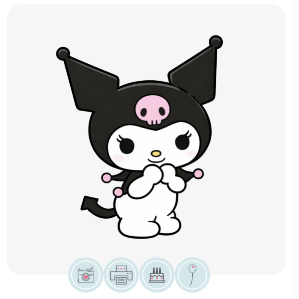 Kuromi Inspired Shape | Edible Icing Images