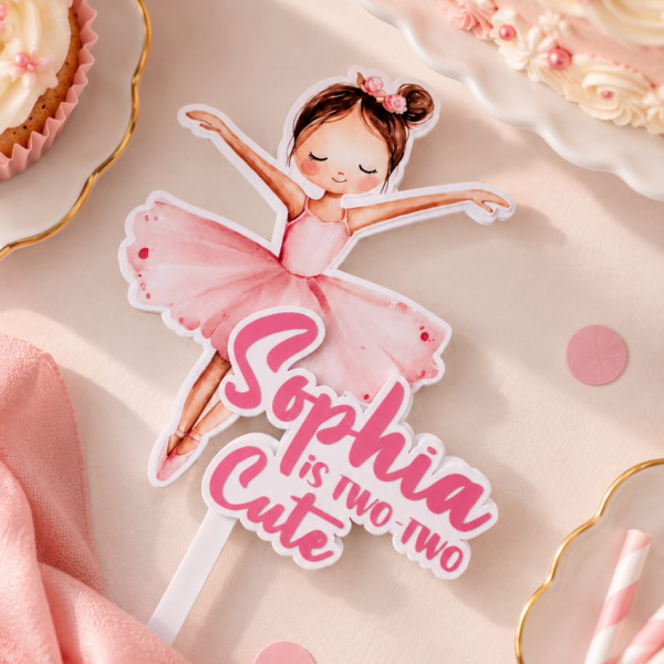 Two two Ballerina | Acrylic Keepsake Topper