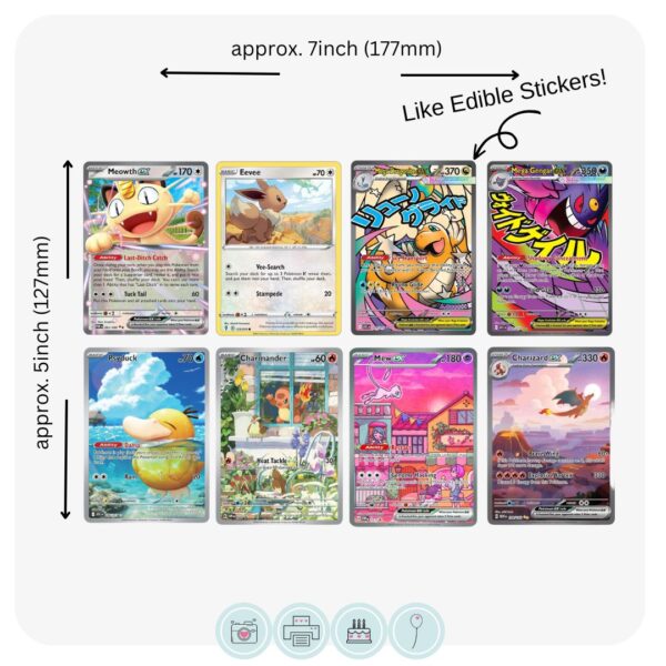 Pokemon Card Inspired Precut Icing Shapes